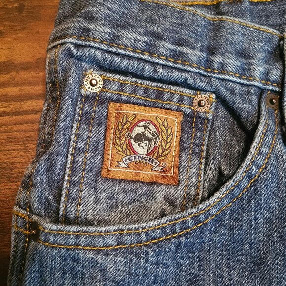 Cinch Jeans Bronze Label Slim Fit Tapered Size 34x34 Measures 32x33 MB90532002 - Picture 4 of 10